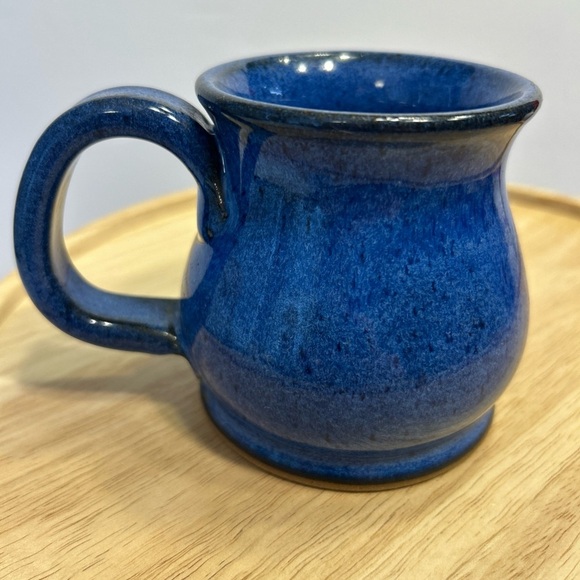 Beautiful Electric Blue Antique Archeology Handcrafted USA Stoneware Mug NEW - Picture 4 of 7